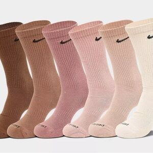 Nike Everyday Plus Cushioned Crew Training Socks (6-Pack) 🌍 Earthtones
